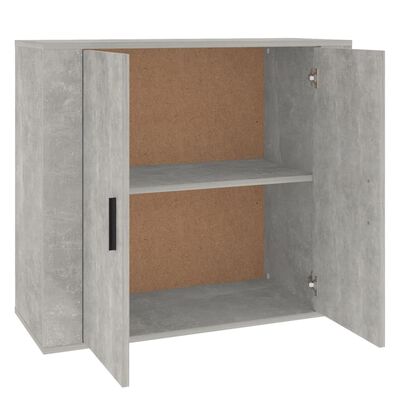 vidaXL Buffet Gris béton 80x33x70 cm Bois d'ingénierie