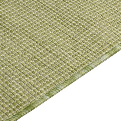 vidaXL Tapis à tissage plat d'extérieur 80x250 cm Vert