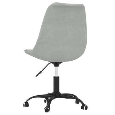 vidaXL Chaises pivotantes à manger lot de 4 Gris clair Tissu