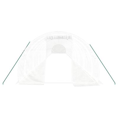 vidaXL Serre avec cadre en acier blanc 66 m² 22x3x2 m