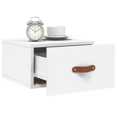 vidaXL Tables de chevet murales 2 pcs blanc 35x35x20 cm