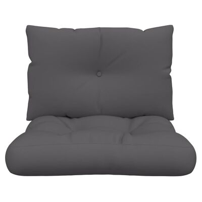 vidaXL Coussins de palette lot de 2 anthracite tissu