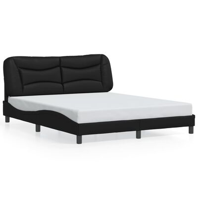 vidaXL Cadre de lit sans matelas noir 160x200 cm similicuir