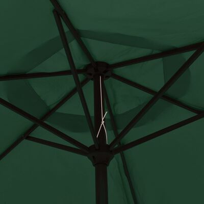 vidaXL Parasol de jardin en porte-à-faux avec LED 3 m vert