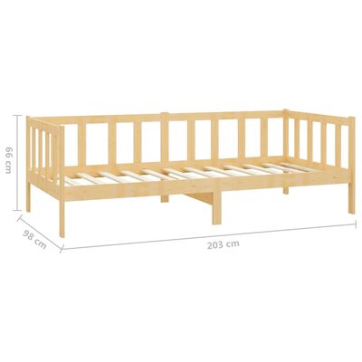 vidaXL Lit de jour sans matelas bois de pin massif 90x200 cm