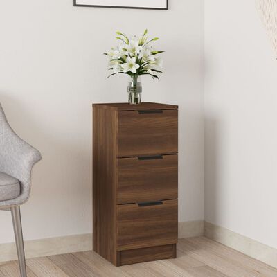 vidaXL Buffet Chêne marron 30x30x70 cm Bois d'ingénierie