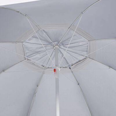 vidaXL Parasol de plage avec parois latérales sable 215 cm