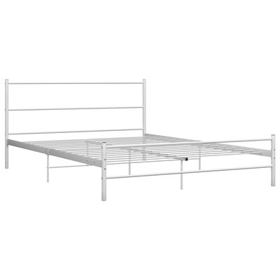 vidaXL Cadre de lit sans matelas blanc métal 140x200 cm