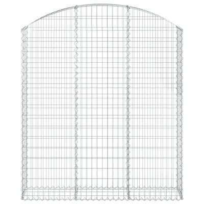 vidaXL Panier de gabions arqué 150x30x160/180 cm Fer galvanisé