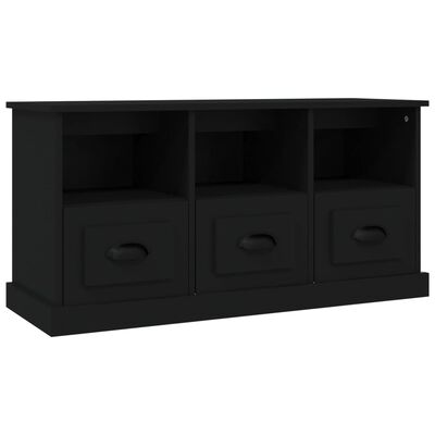 vidaXL Meuble TV noir 100x35x50 cm bois d'ingénierie