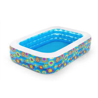 Bestway Piscine gonflable pour enfants Bleu 229x152x56 cm