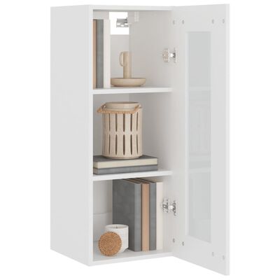 vidaXL Armoire murale suspendue Blanc 34,5x34x90 cm