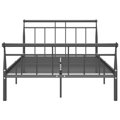 vidaXL Cadre de lit sans matelas noir métal 120x200 cm