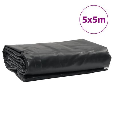 vidaXL Bâche noir 5x5 m 650 g/m²