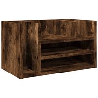 vidaXL Organisateur de bureau chêne fumé 44,5x24x25 cm bois ingénierie