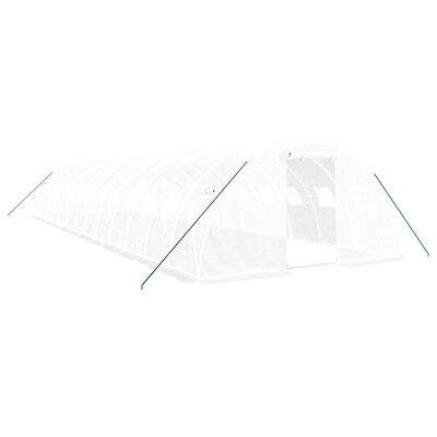 vidaXL Serre avec cadre en acier blanc 56 m² 14x4x2 m