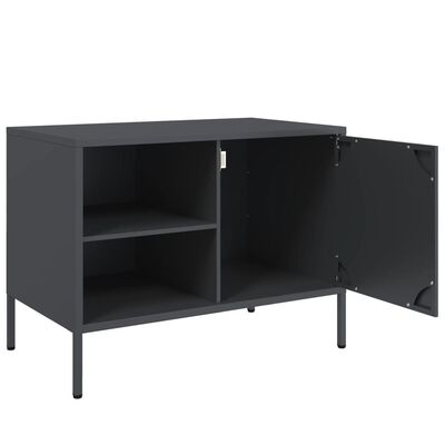 vidaXL Meuble TV anthracite 68x39x50,5 cm acier