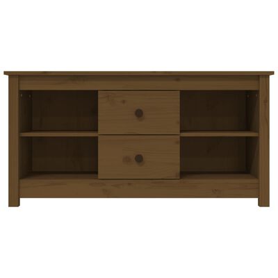 vidaXL Meuble TV Marron miel 103x36,5x52 cm Bois de pin massif