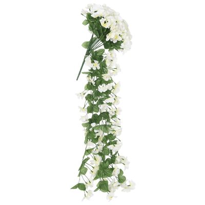 vidaXL Guirlandes de fleurs de Noël 3 pcs blanc 85 cm