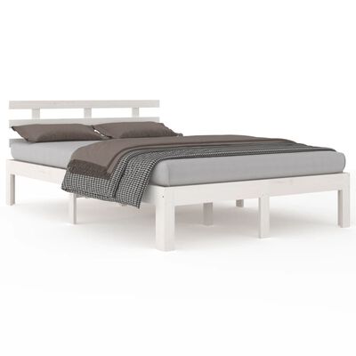 vidaXL Cadre de lit sans matelas blanc bois massif 160x200 cm