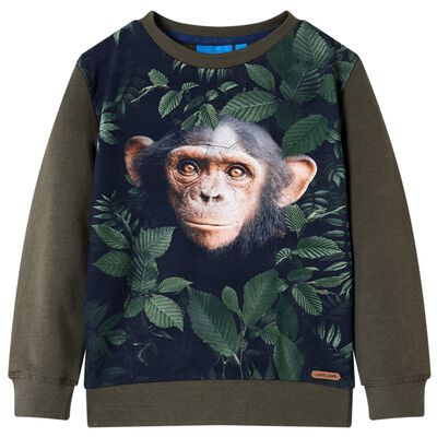 Sweatshirt pour enfants kaki 92