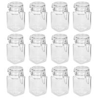 vidaXL Pots à confiture en verre avec serrure 12 pcs 260 ml