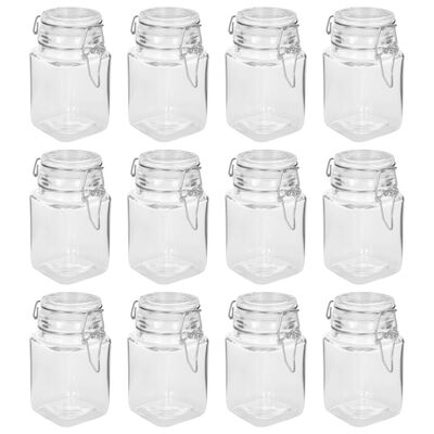 vidaXL Pots à confiture en verre avec serrure 12 pcs 260 ml