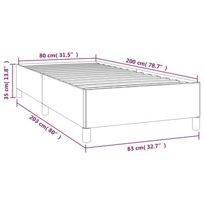 vidaXL Cadre de lit sans matelas blanc 80x200 cm similicuir