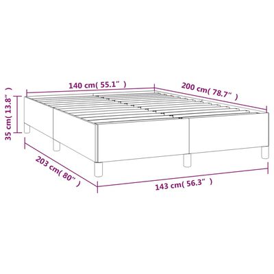 vidaXL Cadre de lit sans matelas noir 140x200 cm similicuir