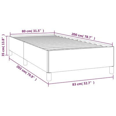 vidaXL Cadre de lit sans matelas rose 80x200 cm velours