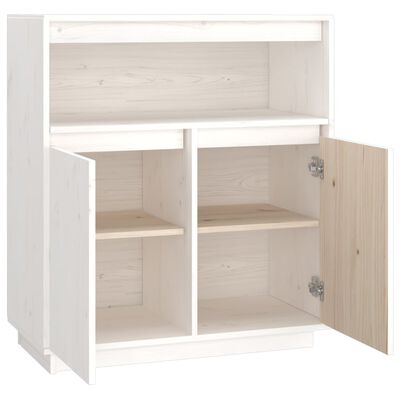 vidaXL Buffet Blanc 70x34x80 cm Bois massif de pin