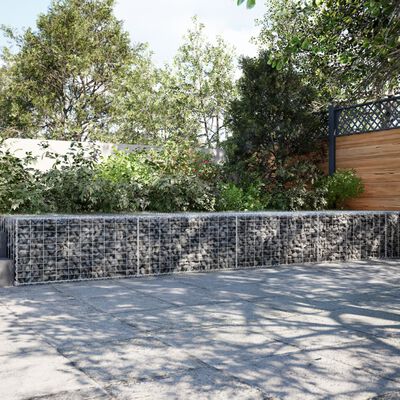 vidaXL Panier gabion avec couvercle 1000x100x50 cm fer galvanisé