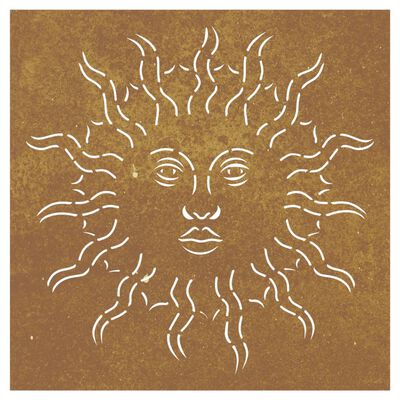 vidaXL Décoration murale jardin 55x55 cm acier corten design du soleil