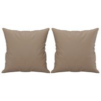 vidaXL Coussins décoratifs 2 pcs Cappuccino 40x40 cm Similicuir