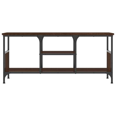 vidaXL Meuble TV chêne marron 100x35x45 cm bois d'ingénierie et fer