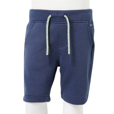 Short pour enfants avec cordon de serrage bleu foncé 92