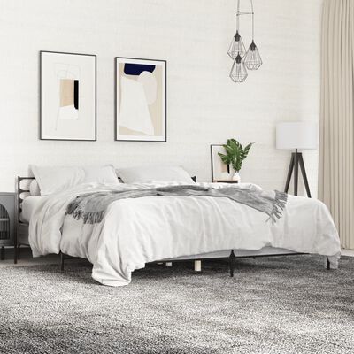 vidaXL Cadre de lit sans matelas sonoma gris 180x200 cm