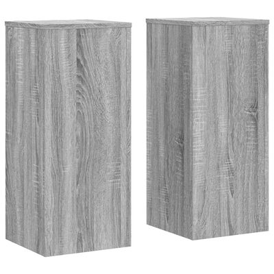 vidaXL Supports pour plantes 2 pcs sonoma gris bois d'ingénierie