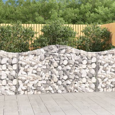 vidaXL Paniers à gabions arqués 12 pcs 200x30x100/120 cm Fer galvanisé