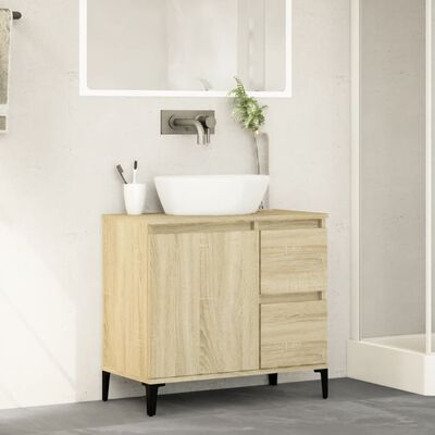 vidaXL Armoire salle de bain chêne sonoma 65x33x60 cm