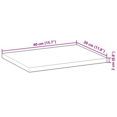 vidaXL Étagères flottantes 3 pcs 40x30x2 cm acacia massif à l'huile