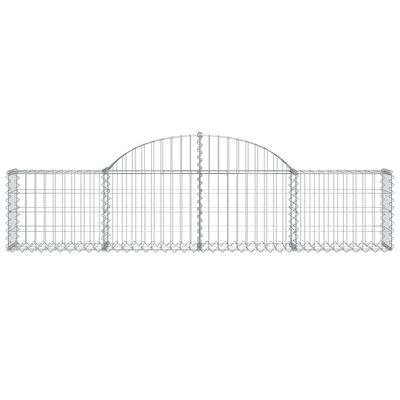 vidaXL Paniers à gabions arqués 2 pcs 200x30x40/60 cm Fer galvanisé