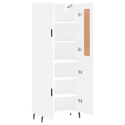 vidaXL Buffet haut Blanc 69,5x34x180 cm Bois d'ingénierie