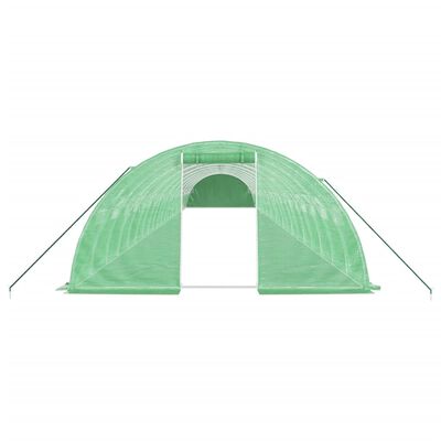 vidaXL Serre avec cadre en acier vert 88 m² 22x4x2 m