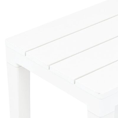 vidaXL Bancs de jardin lot de 2 Blanc Plastique