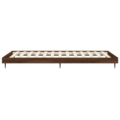 vidaXL Cadre de lit sans matelas chêne marron 90x200cm bois ingénierie