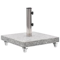 vidaXL Socle de parasol Granite 30 kg Carré Gris