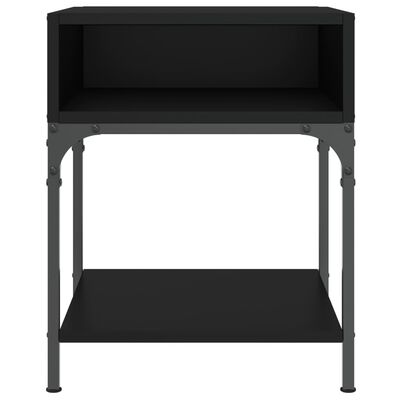 vidaXL Table de chevet noir 40x41x50 cm bois d’ingénierie