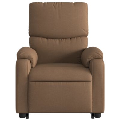 vidaXL Fauteuil de massage inclinable Marron Tissu