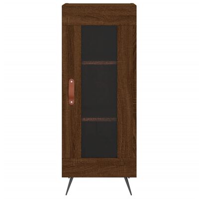 vidaXL Buffet haut Chêne marron 34,5x34x180 cm Bois d'ingénierie